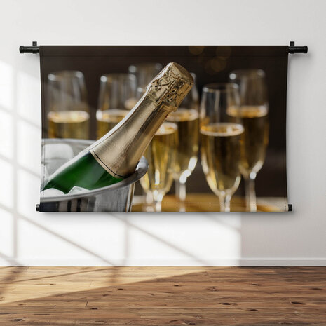 Proosten met champagne