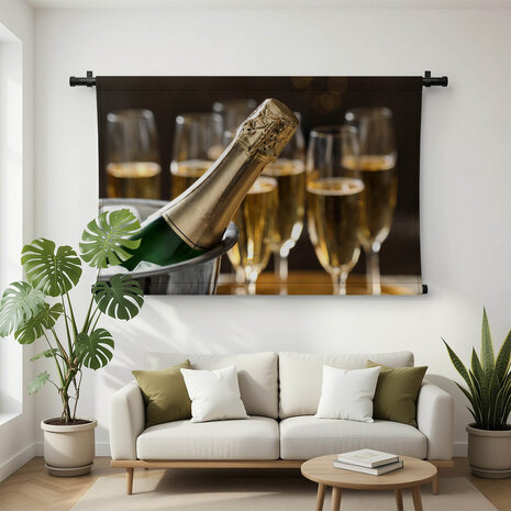 Proosten met champagne
