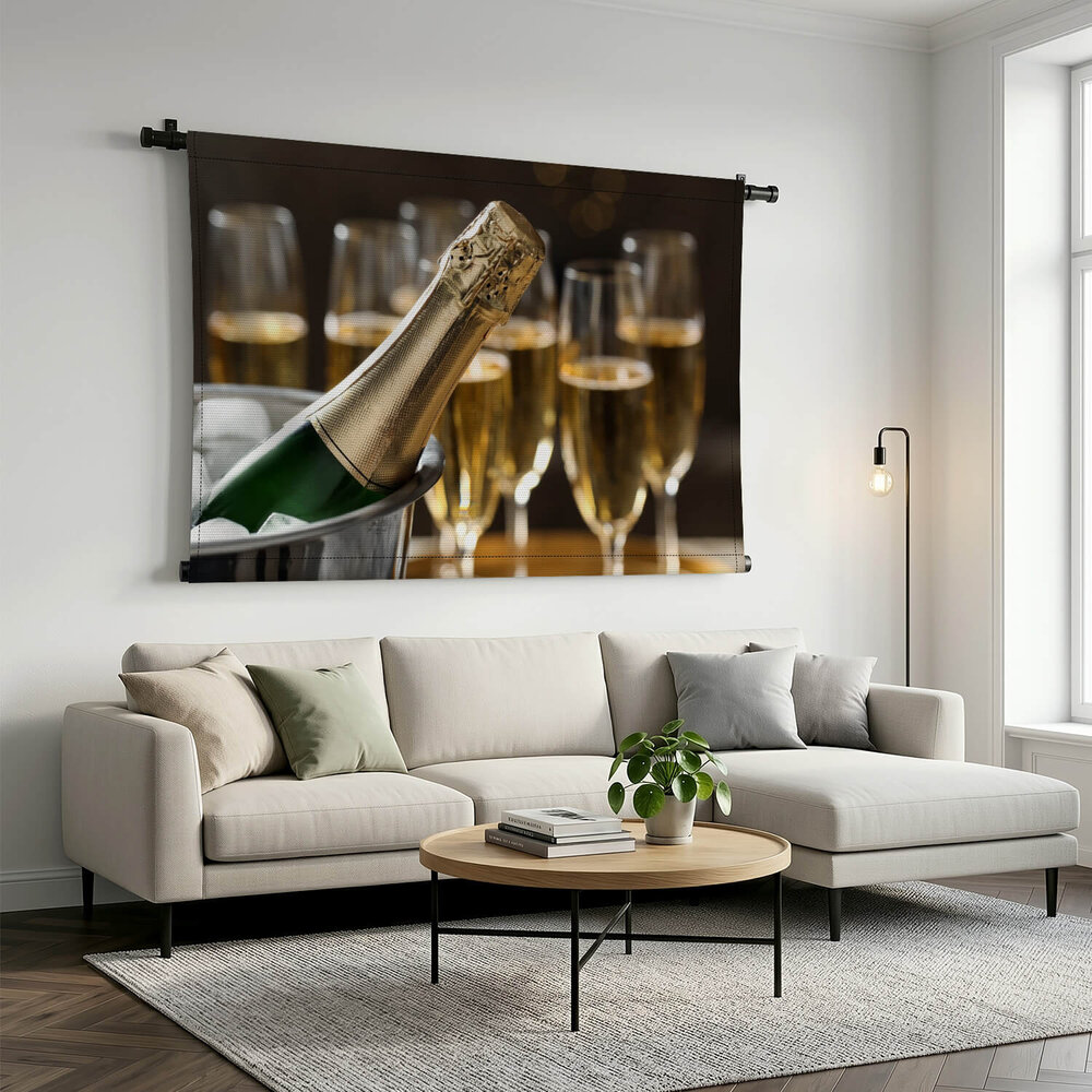 Proosten met champagne