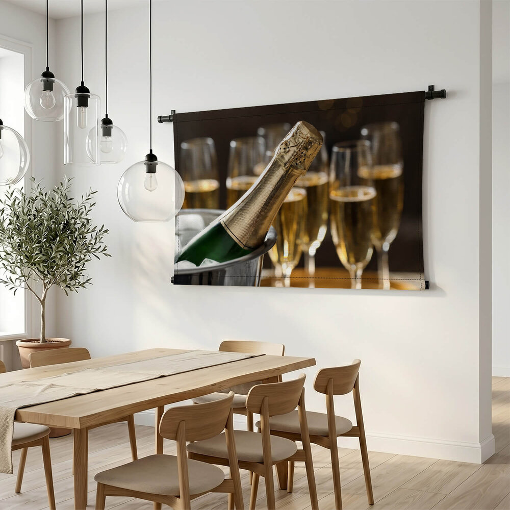 Proosten met champagne