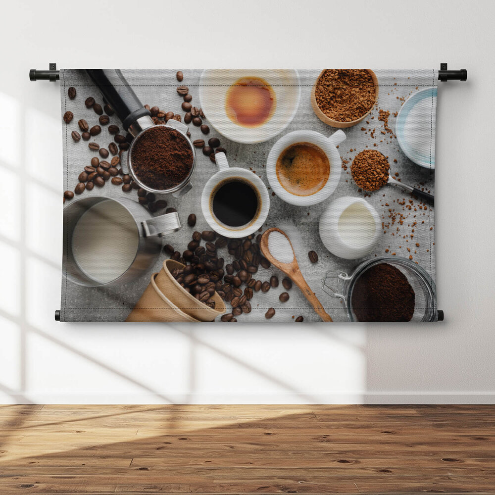 Sfeervolle koffie collage