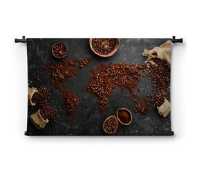 Wereldkaart van koffie