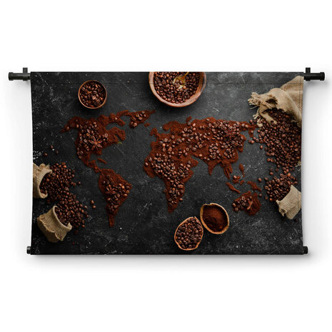 Wereldkaart van koffie
