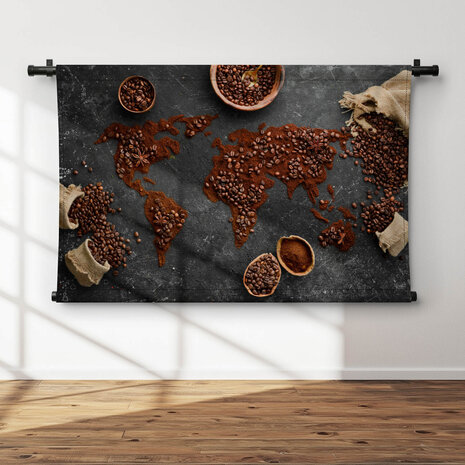 Wereldkaart van koffie