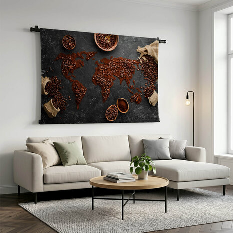 Wereldkaart van koffie