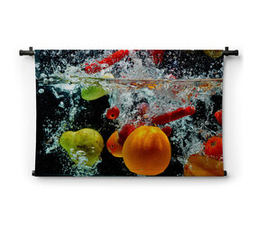 Fruit splash in het water