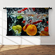 Fruit splash in het water