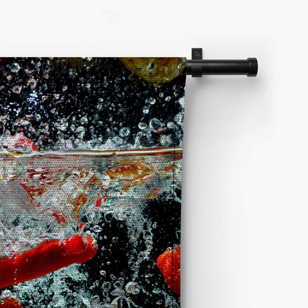Fruit splash in het water