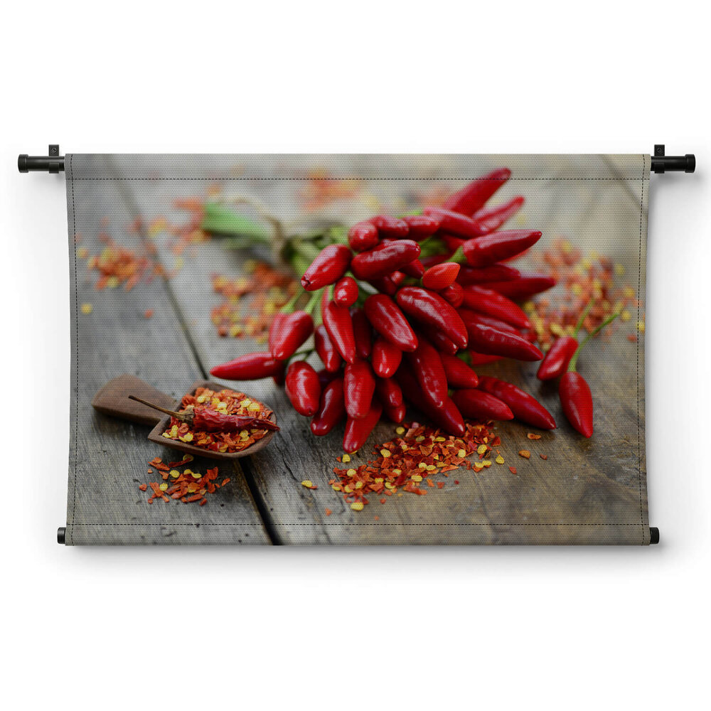 Chilipepers van dichtbij