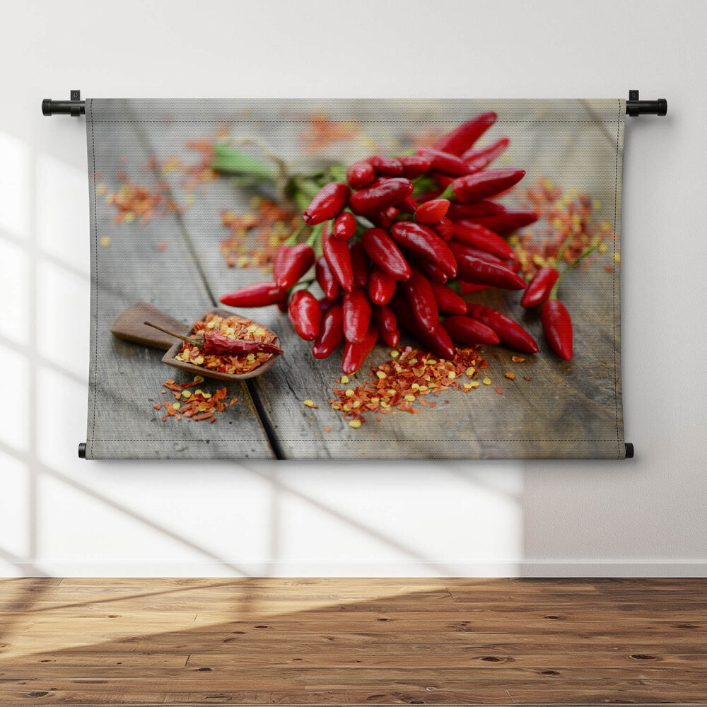 Chilipepers van dichtbij