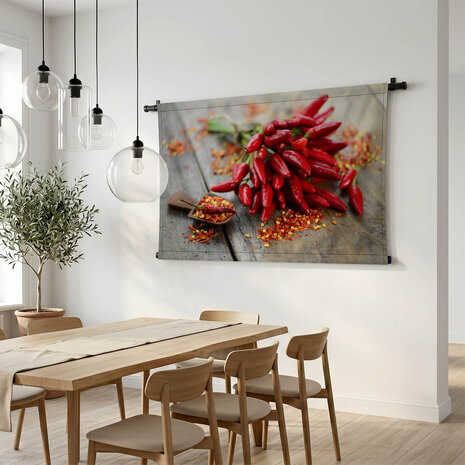 Chilipepers van dichtbij