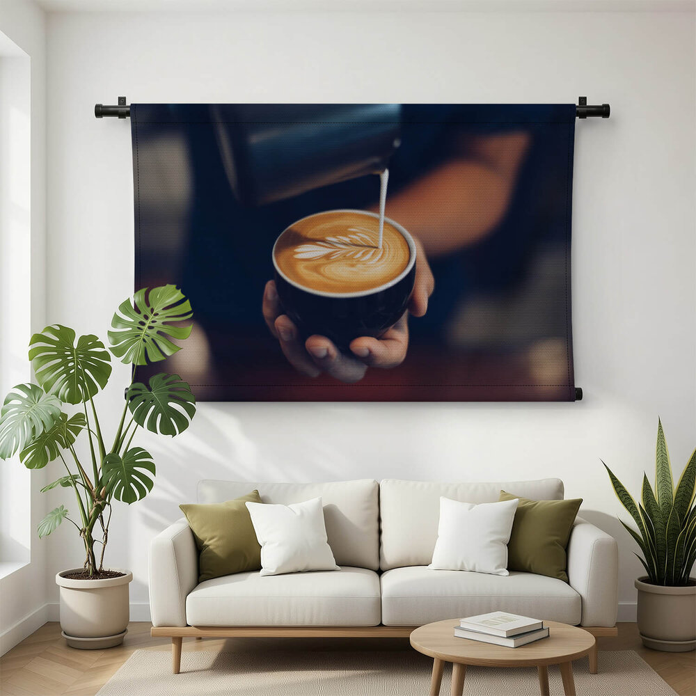 Koffie art van de barista