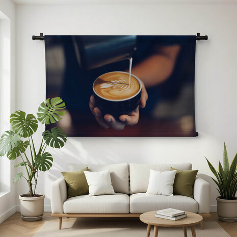 Koffie art van de barista