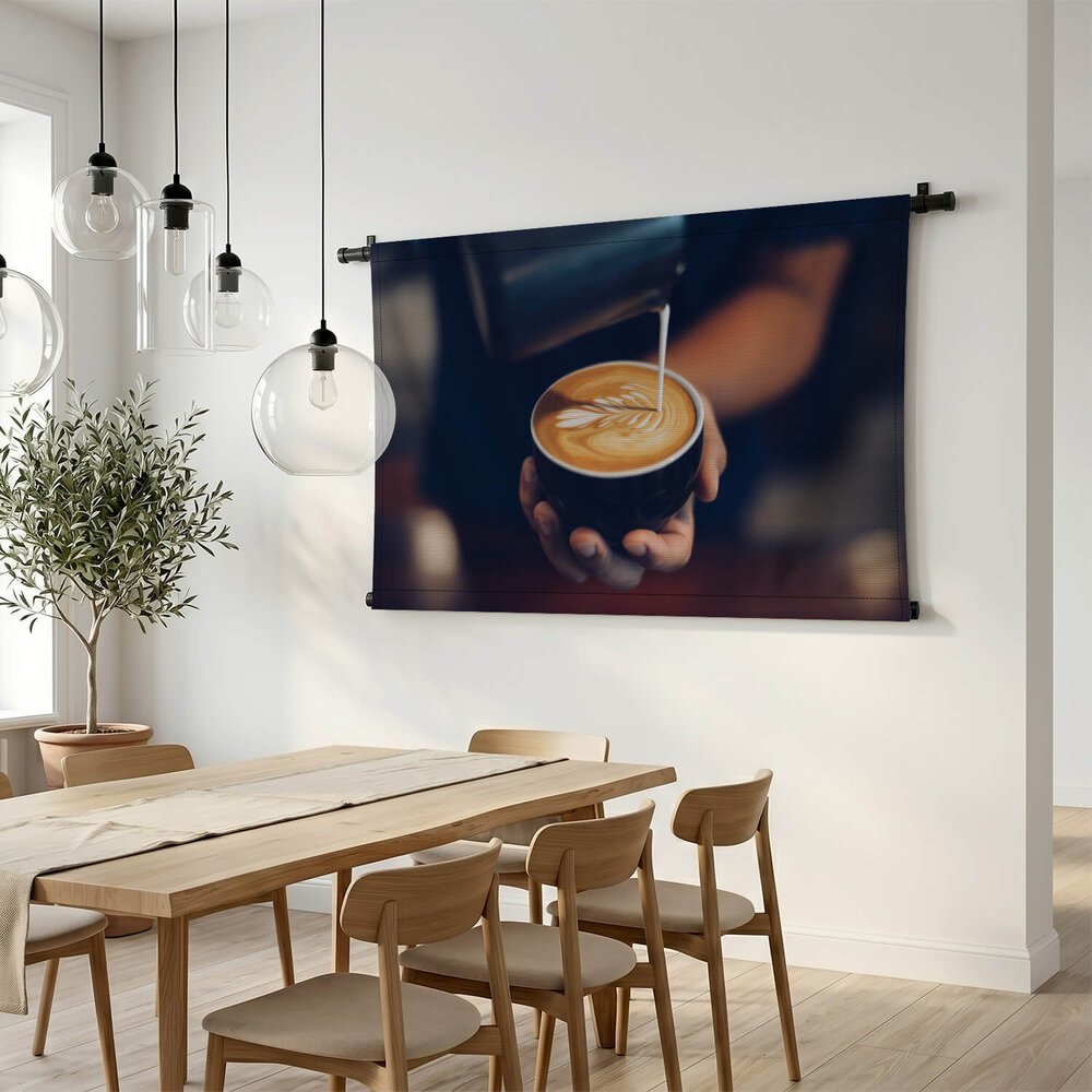 Koffie art van de barista
