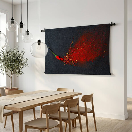 Spaanse peper met chilipoeder