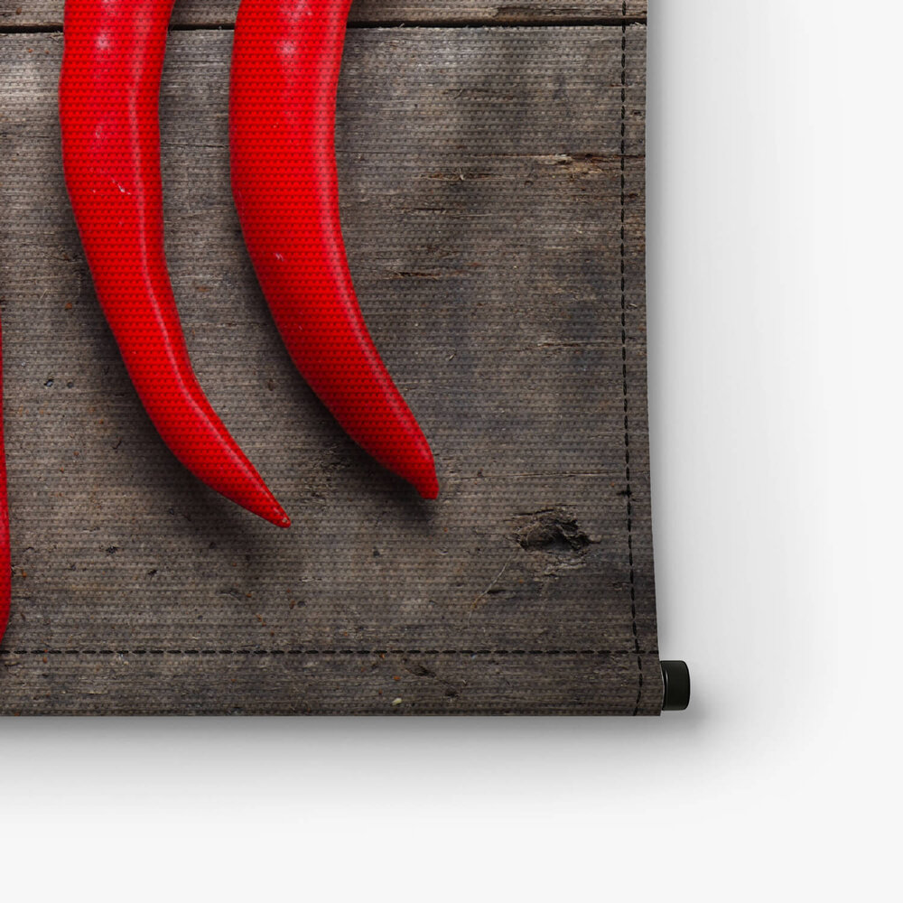 Rode pepers op hout