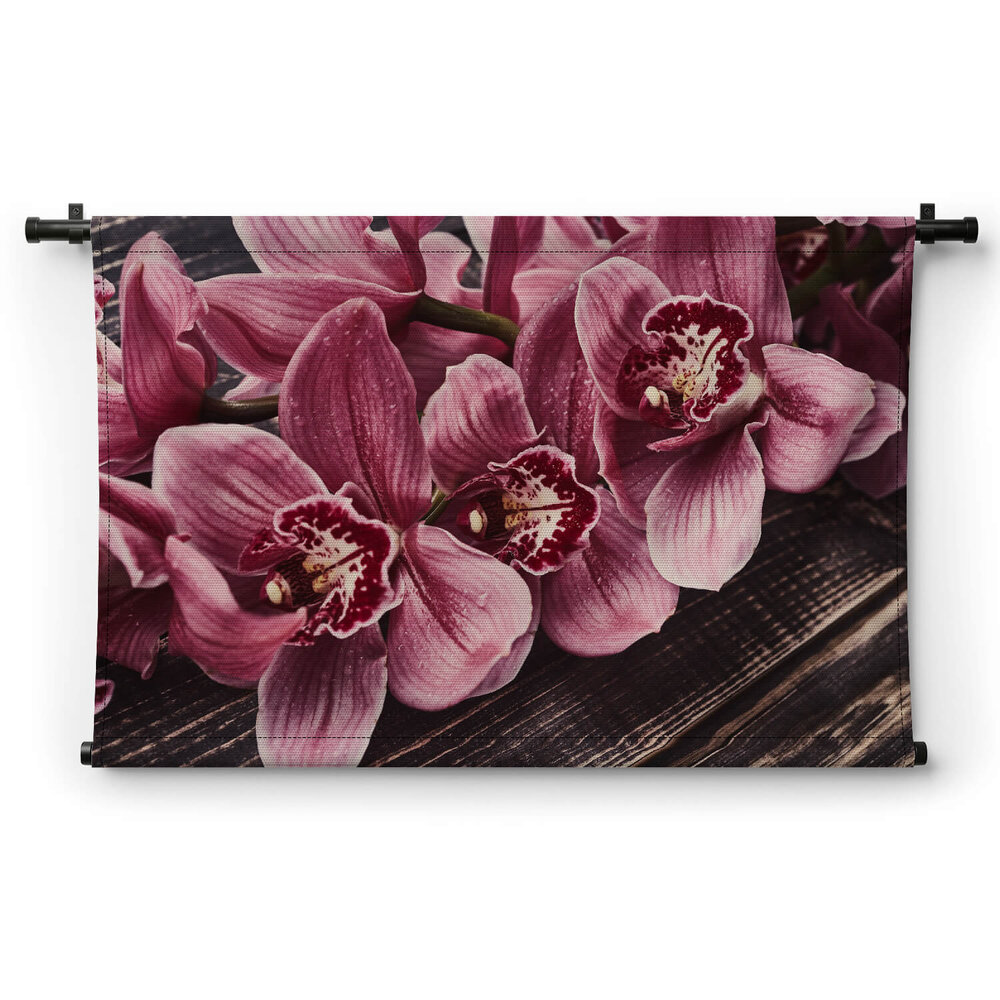 Roze orchideeën in retrostijl