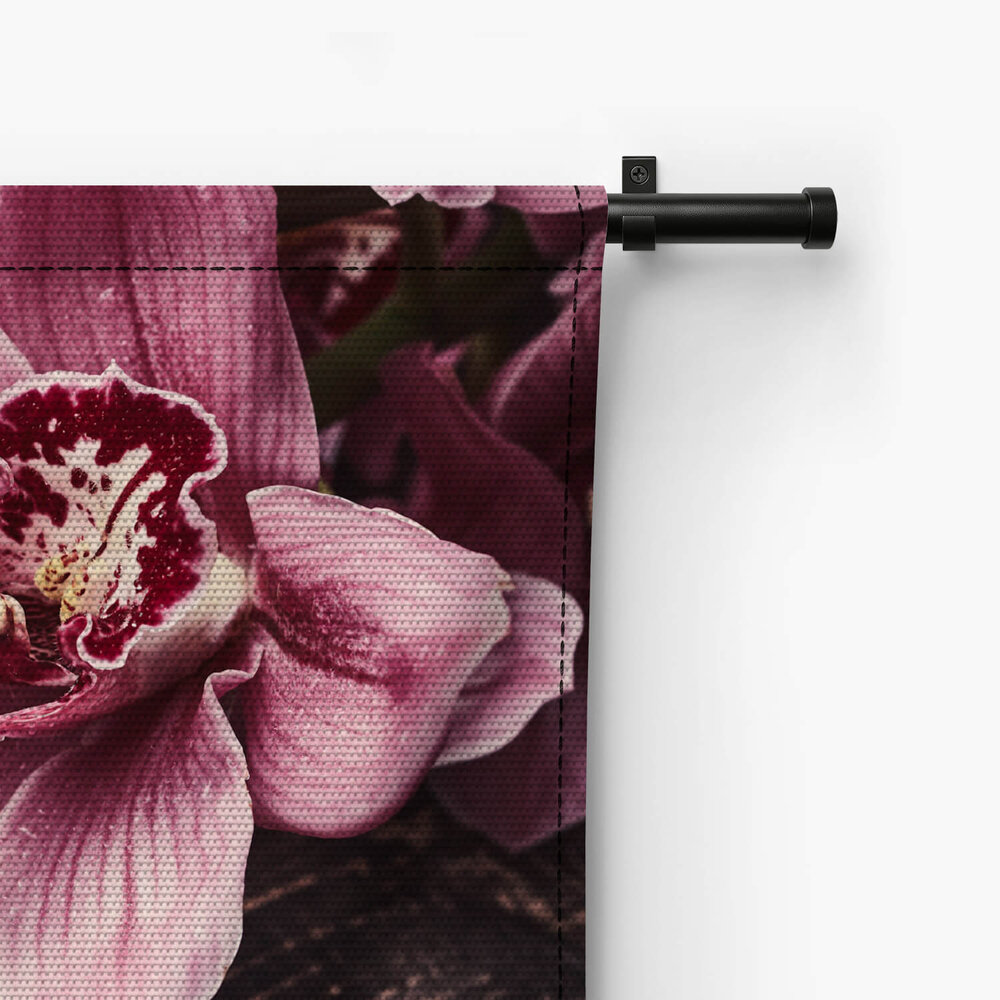 Roze orchideeën in retrostijl