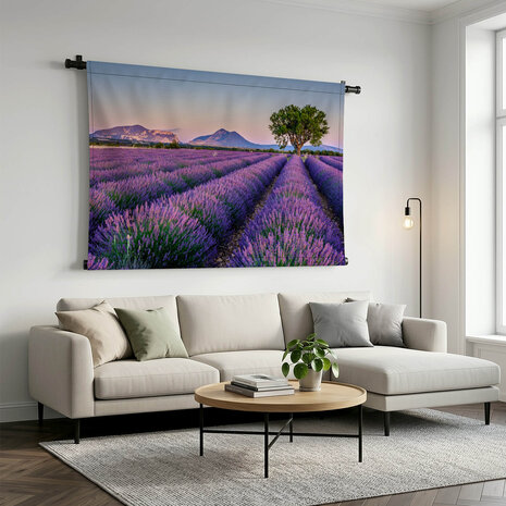Lavendelveld met prachtig uitzicht