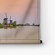 Windmolens in Kinderdijk bij zonsondergang