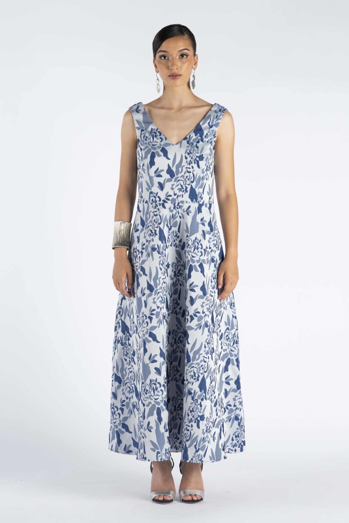 LANACAPRINA ROBE MIDI SANS MANCHES