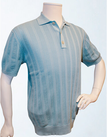 MANUELRITZ Polo perforé bleu