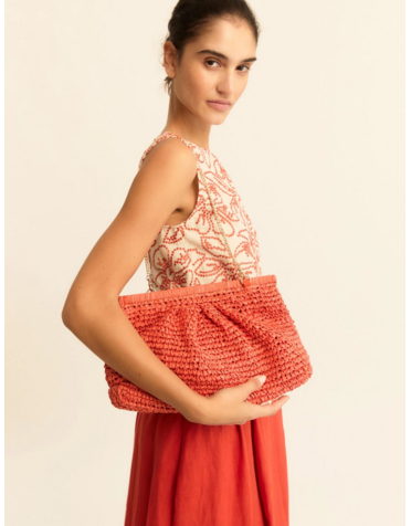 EMME MARELLE POCHETTE EN RAPHIA
