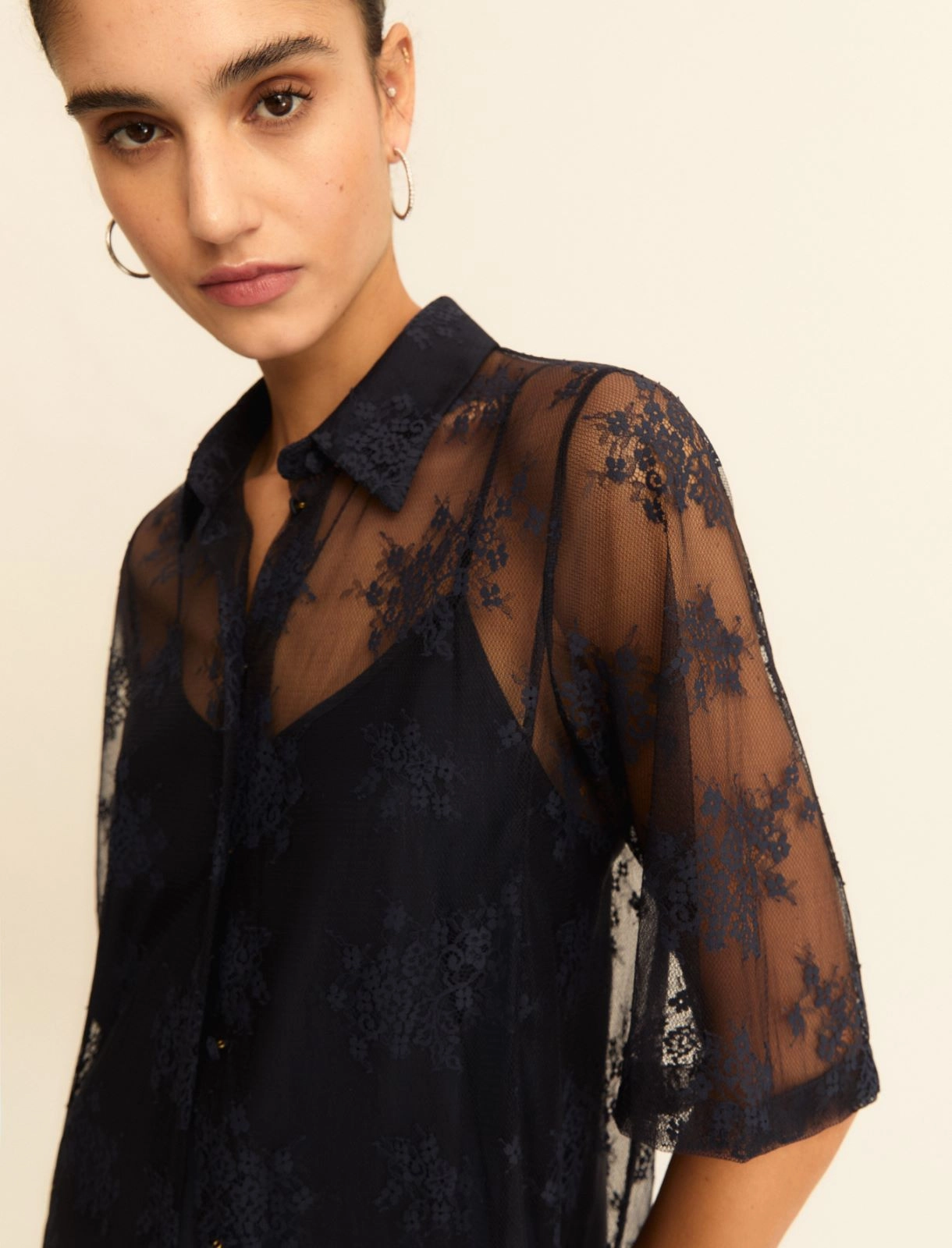 EMME MARELLE Ensemble Dentelle & Débardeur Satin