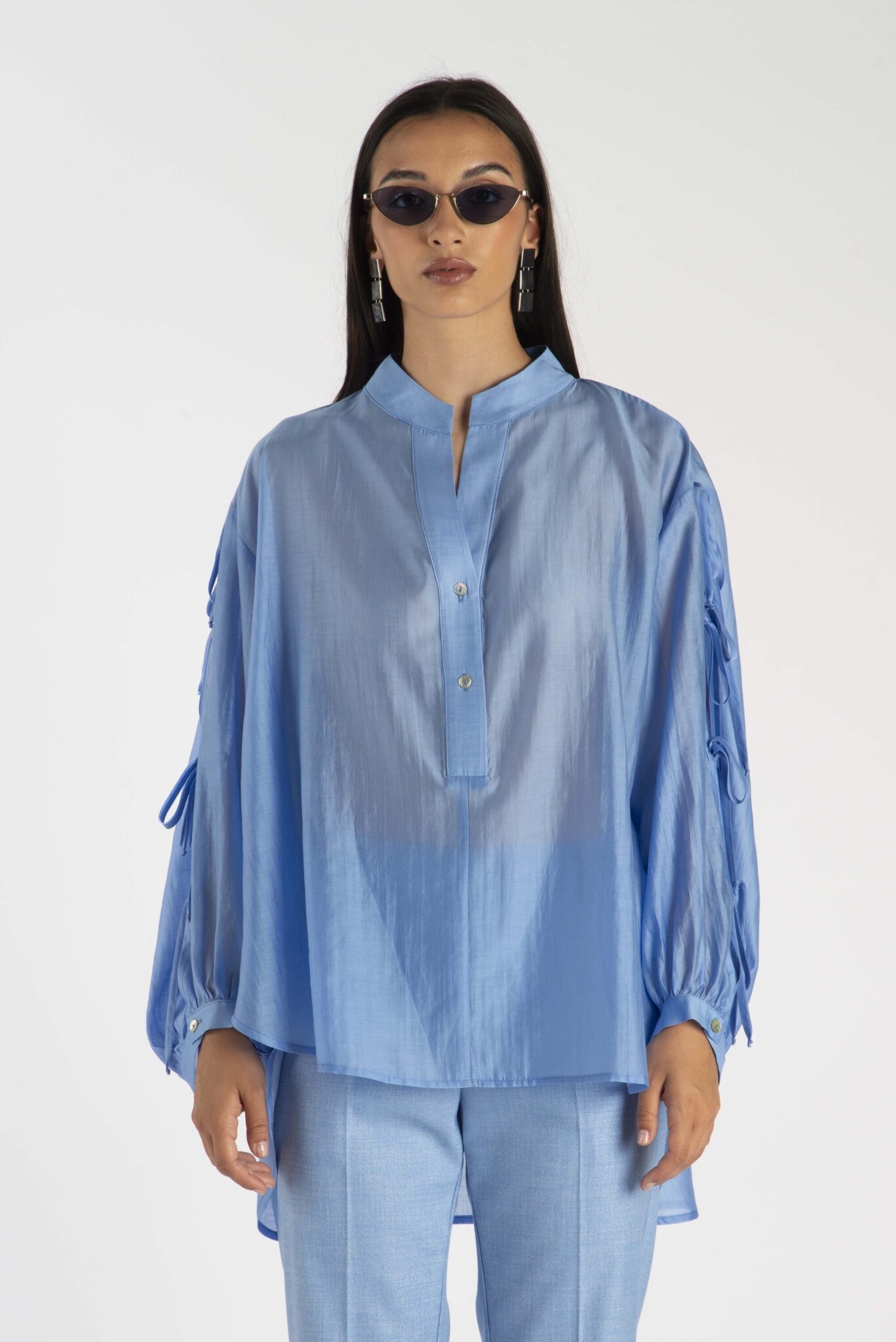 LANACAPRINA Blouse à Nœuds