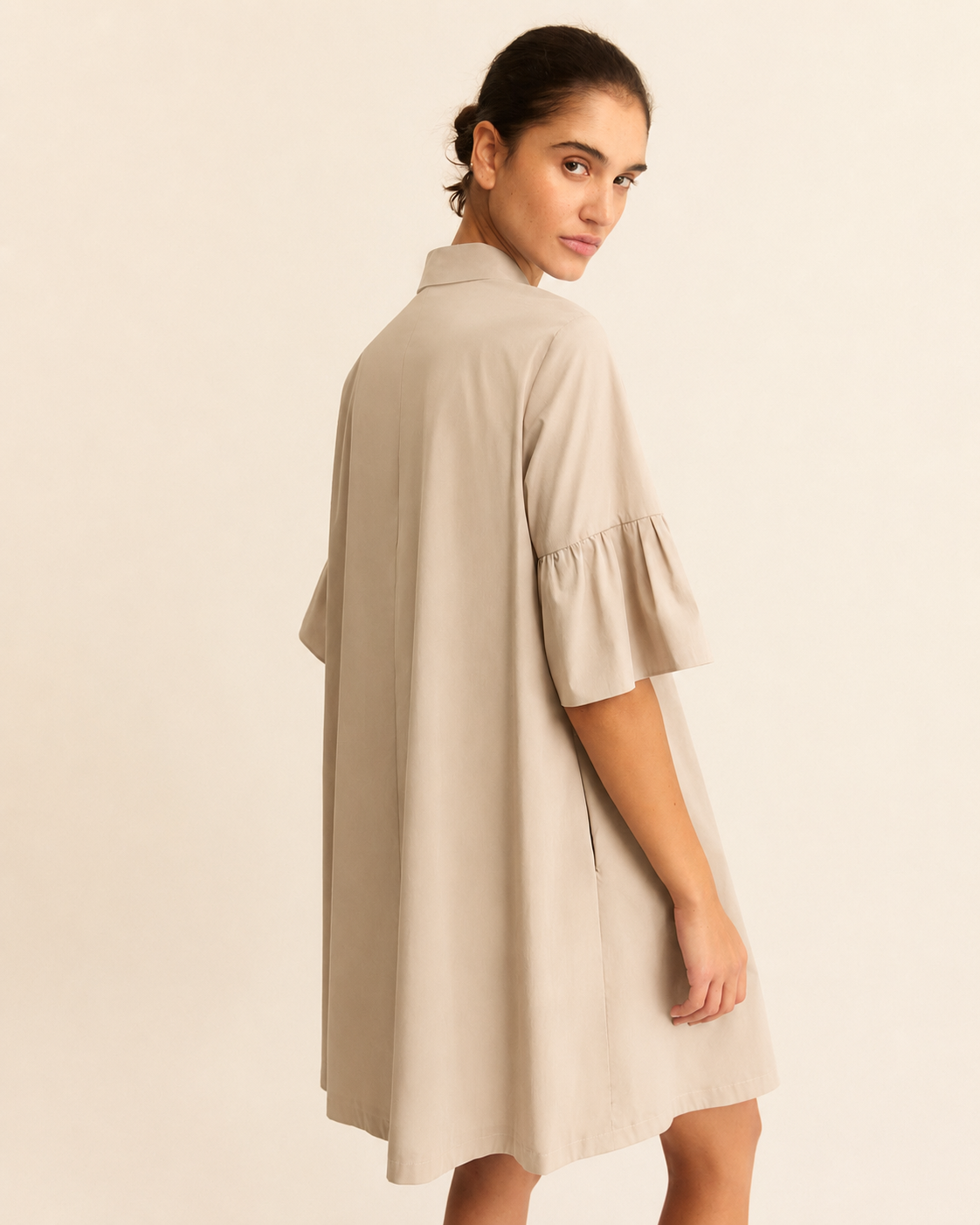 EMME MARELLE ROBE  À MANCHES VOLANTÉES