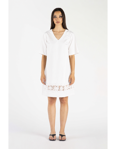Robe trapèze avec dentelle