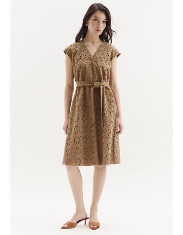 EMME MARELLE Robe en coton brodé