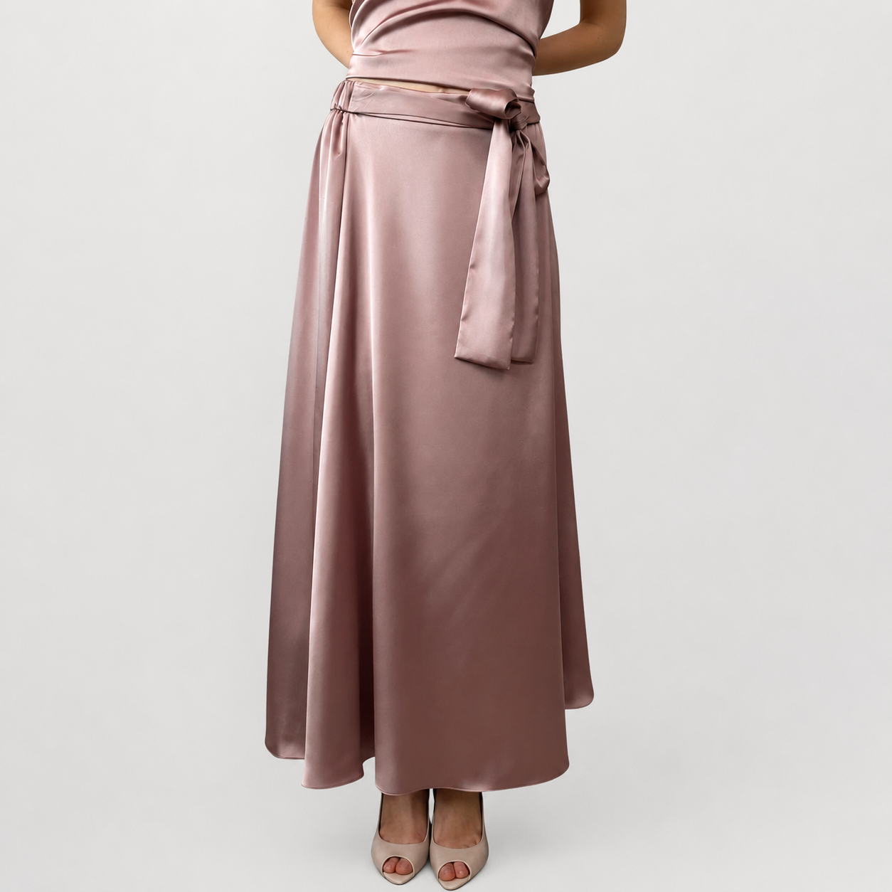 EMME MARELLE Jupe longue en satin