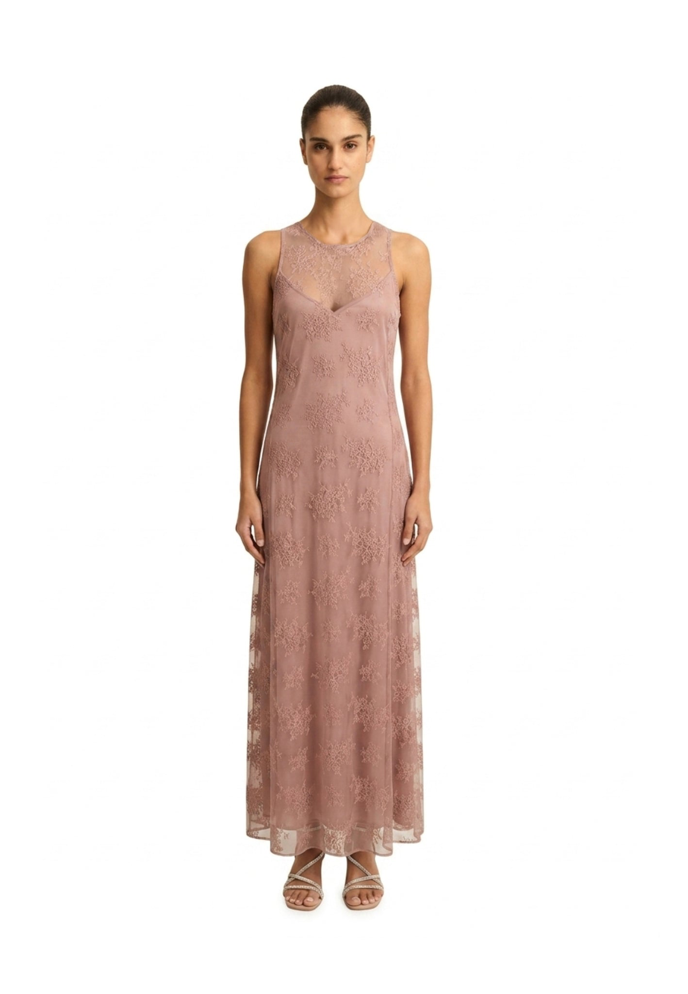 EMME MARELLE Robe longue en dentelle florale