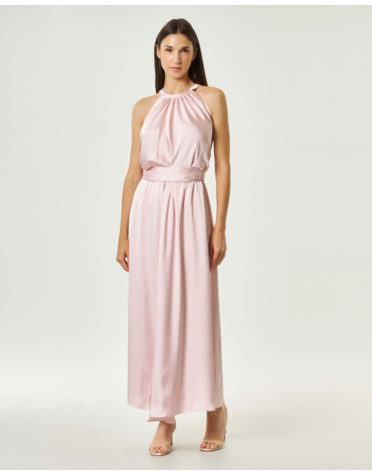 Robe longue en satin