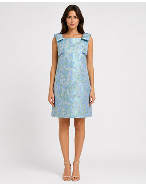 LANACAPRINA Robe jacquard avec détails lurex