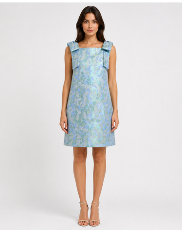 Robe jacquard avec détails lurex