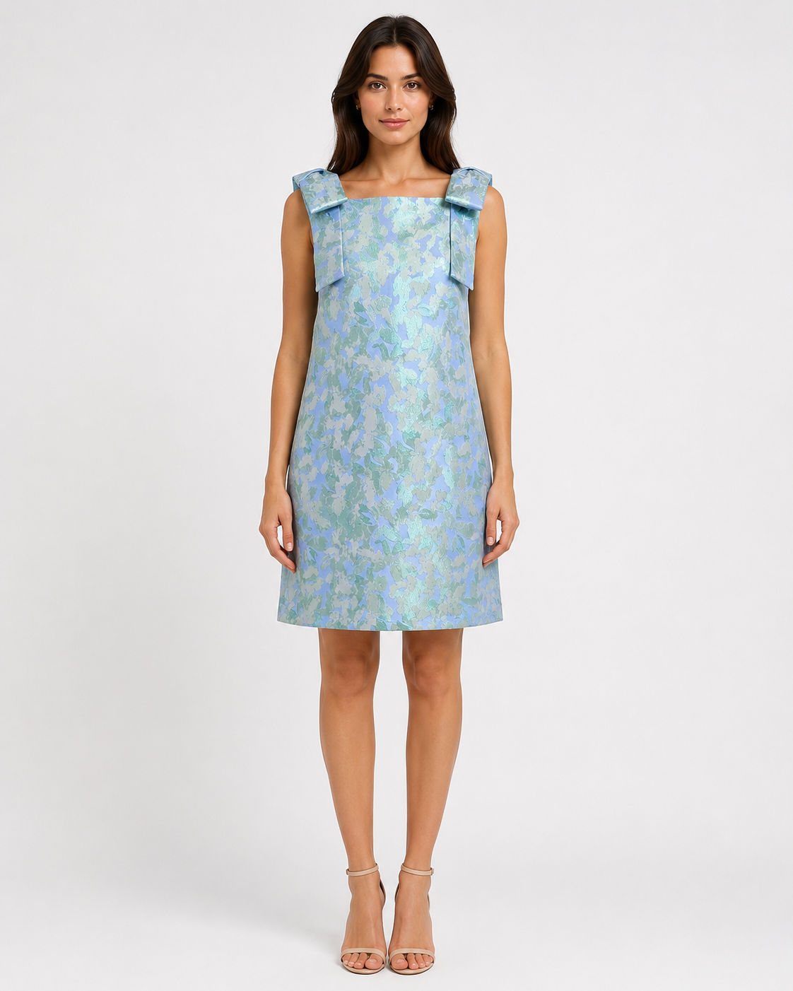 LANACAPRINA Robe jacquard avec détails lurex