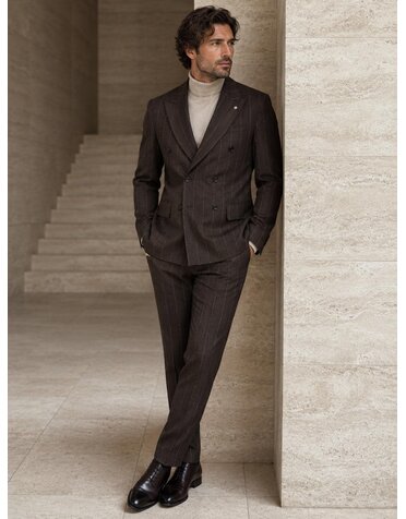 Costume croisé en flanelle