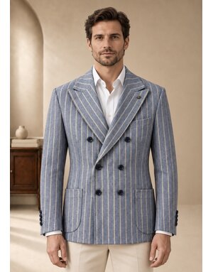 Veste croisée à rayures
