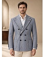 Veste croisée à rayures
