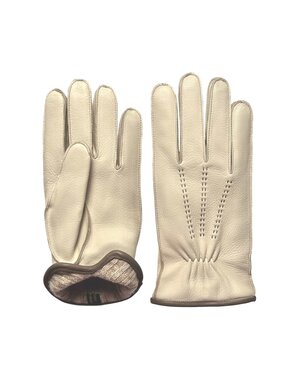 RESTELLI 57 Gant en cuir de cerf avec doublure en cachemire