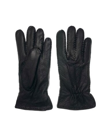 RESTELLI Gant en peau cerf cousu main, doublure 100 % cach