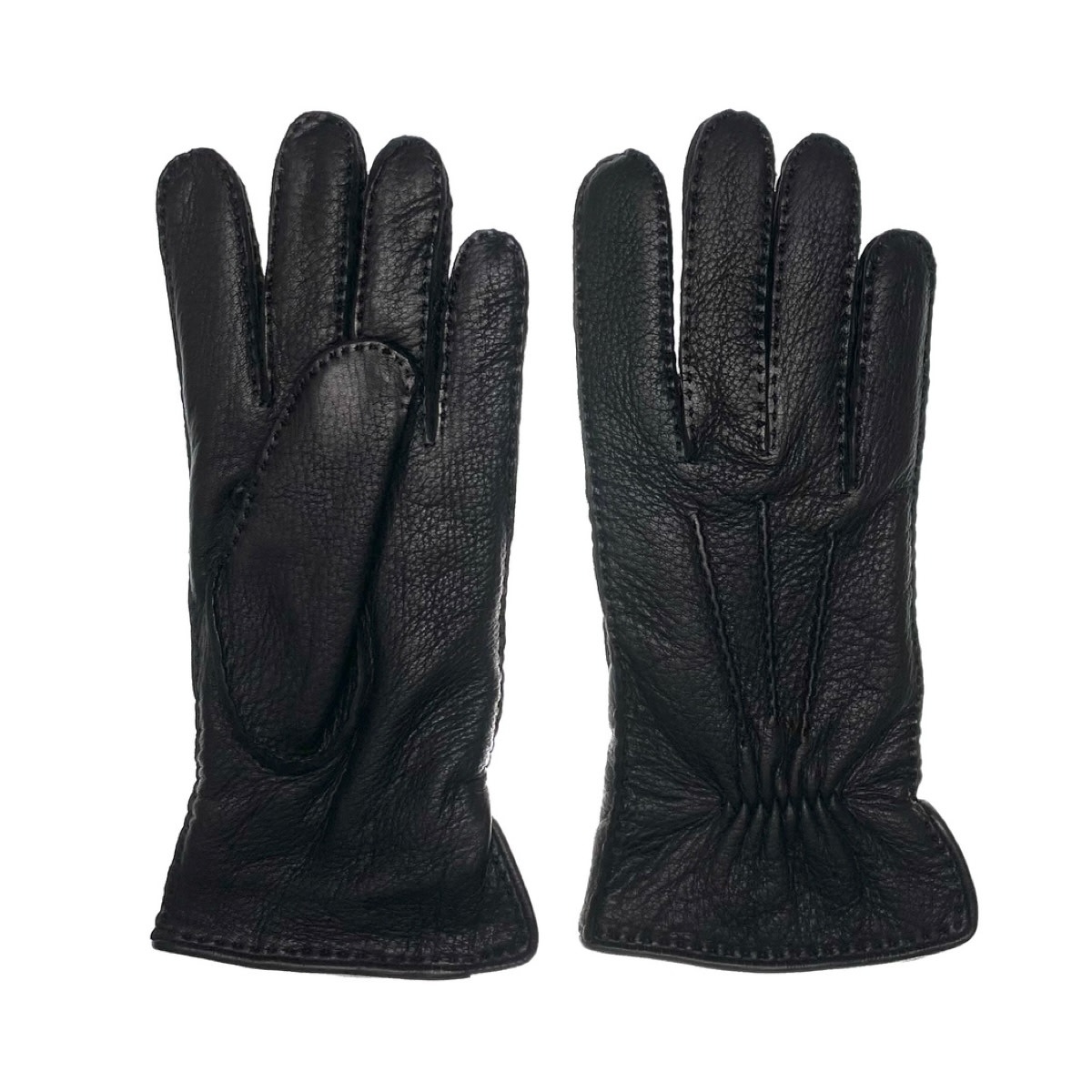 RESTELLI Gant en peau cerf cousu main, doublure 100 % cach