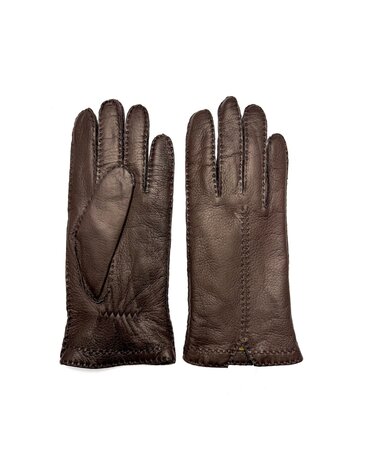 RESTELLI 35 Gants en peau de cerf doublés de cachemire