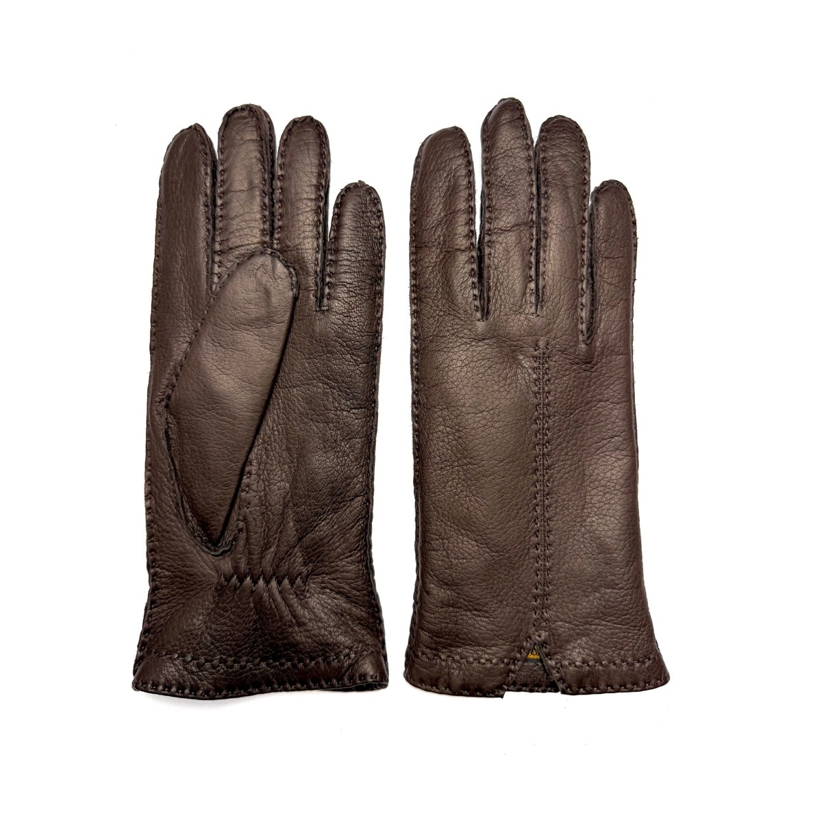 RESTELLI 35 Gants en peau de cerf doublés de cachemire