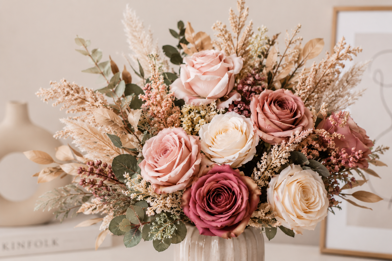 Kunst rozen bestel je snel en voordelig bij DriedRoses.com.