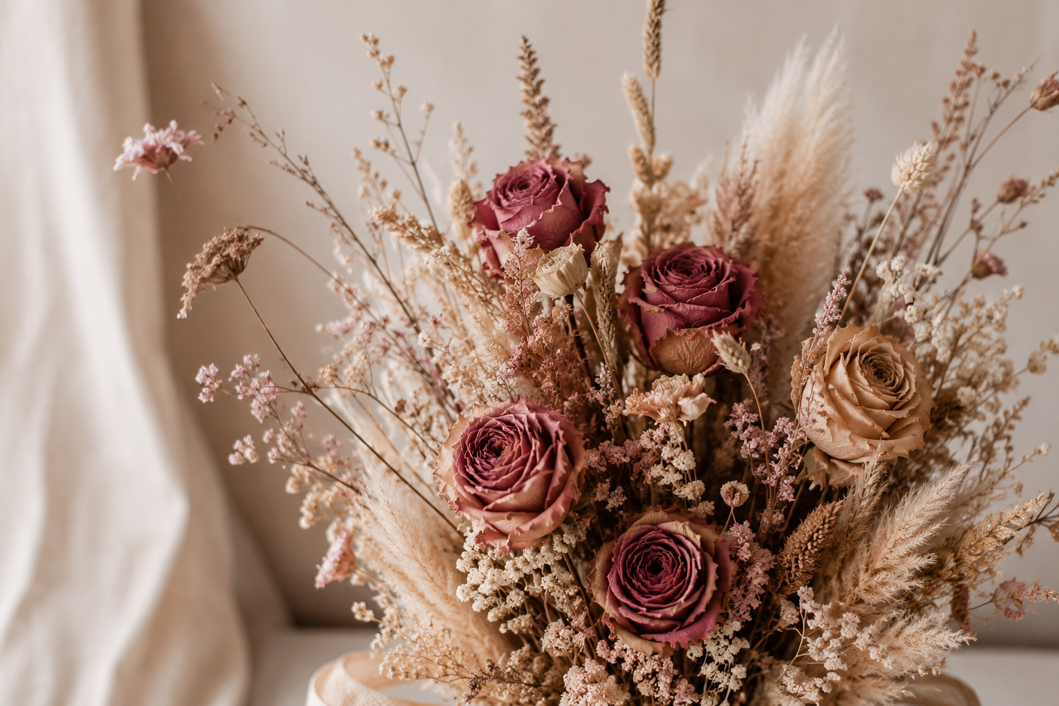 Gedroogde rozen bestel je snel en voordelig bij DriedRoses.com.