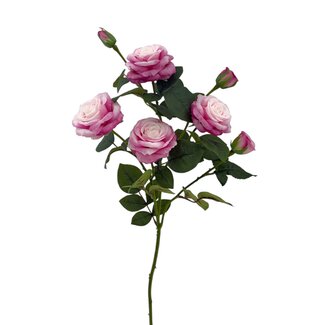 Mini Roos Kunstbloem | Kleur: Roze | ↕ Lengte 70 cm | Per stuk