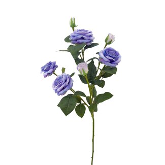 Mini Roos Kunstbloem | Kleur: Paars | ↕ Lengte 70 cm | Per stuk